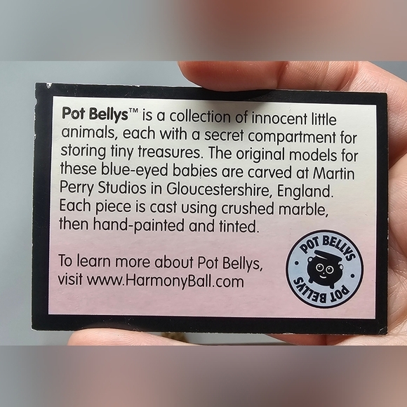 Vintage 2001 Pot Belly Harmony Kingdom Cubby's Blues Bear Trinket Box Hidden - Picture 2 of 13